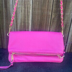Pink Jen&Co Leather Crossbody Bag